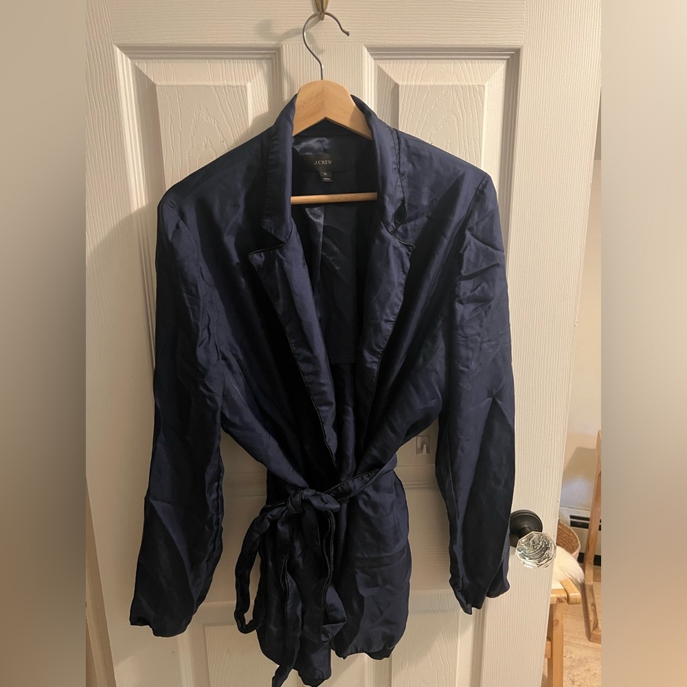 J Crew Silk Tie Blazer